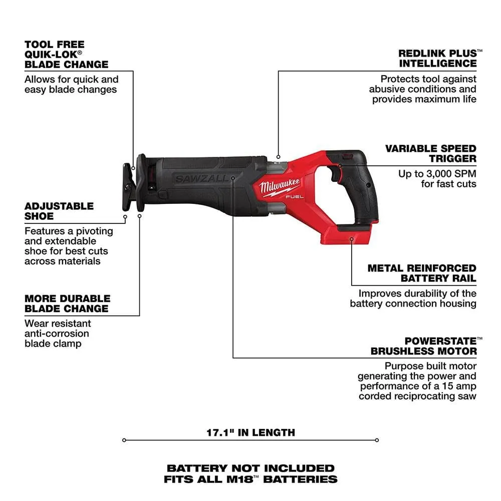 Milwaukee 3697-27 Fuel 7-Tool Combo Kit
