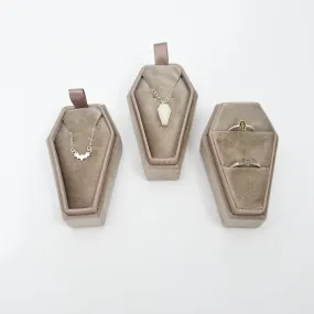 Mini Coffin Velvet Jewelry Box