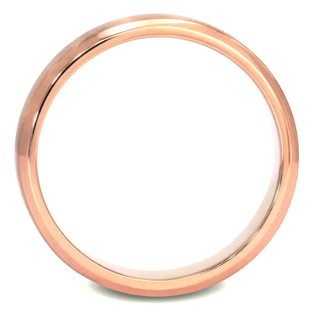 Moira Round Moissanite Curved Band and Satin Brushed  Wedding Rings in 18K gold