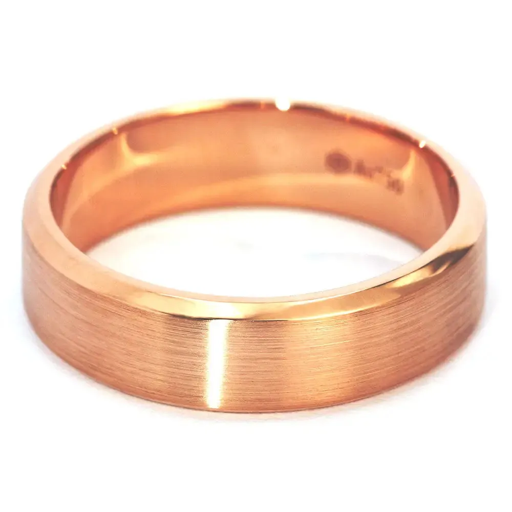 Moira Round Moissanite Curved Band and Satin Brushed  Wedding Rings in 18K gold