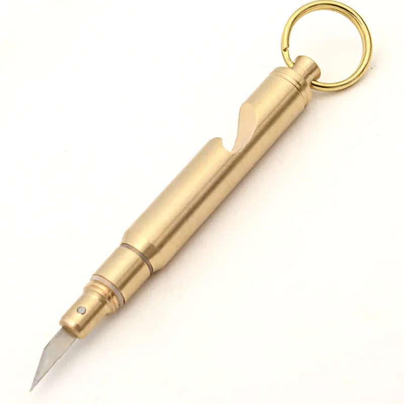 Multifunctional Bottle Opener Hidden Knife Detachable Bullet Keychain