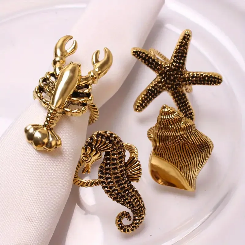 Napkin Holder Rings-Counch(Gold)