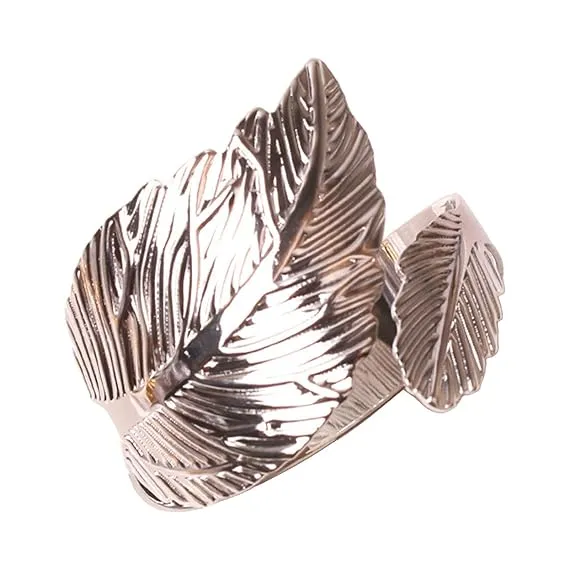 Napkin Holder Rings-Feather(Sliver)