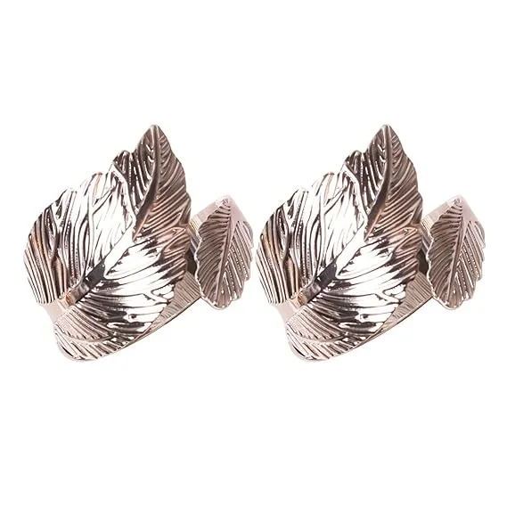 Napkin Holder Rings-Feather(Sliver)