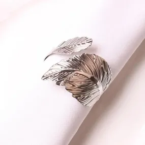 Napkin Holder Rings-Feather(Sliver)