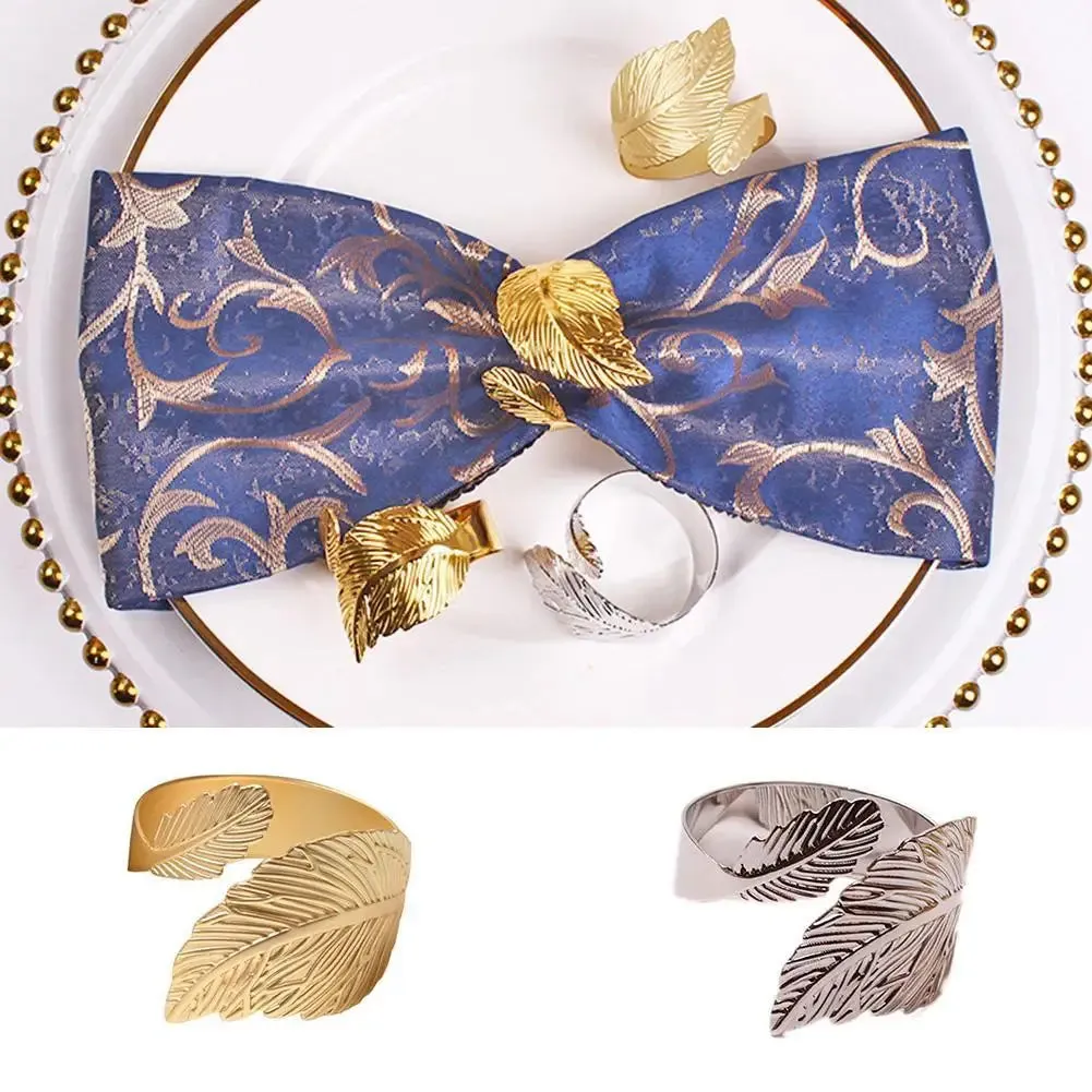 Napkin Holder Rings-Feather(Sliver)