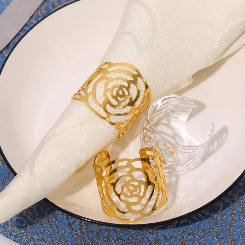 Napkin Holder Rings-Hollow(Golden)