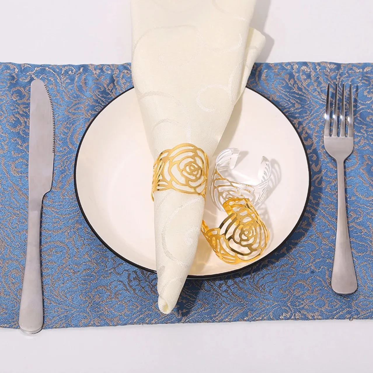 Napkin Holder Rings-Hollow(Golden)