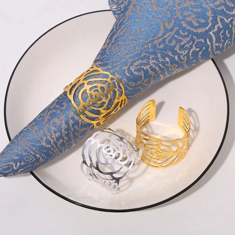 Napkin Holder Rings-Hollow(Golden)