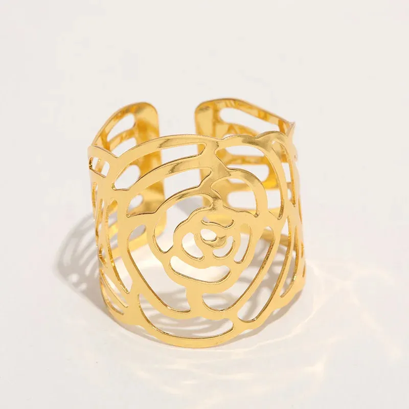 Napkin Holder Rings-Hollow(Golden)