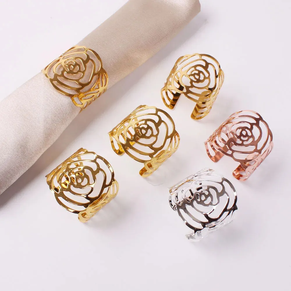 Napkin Holder Rings-Hollow(Rose Gold)