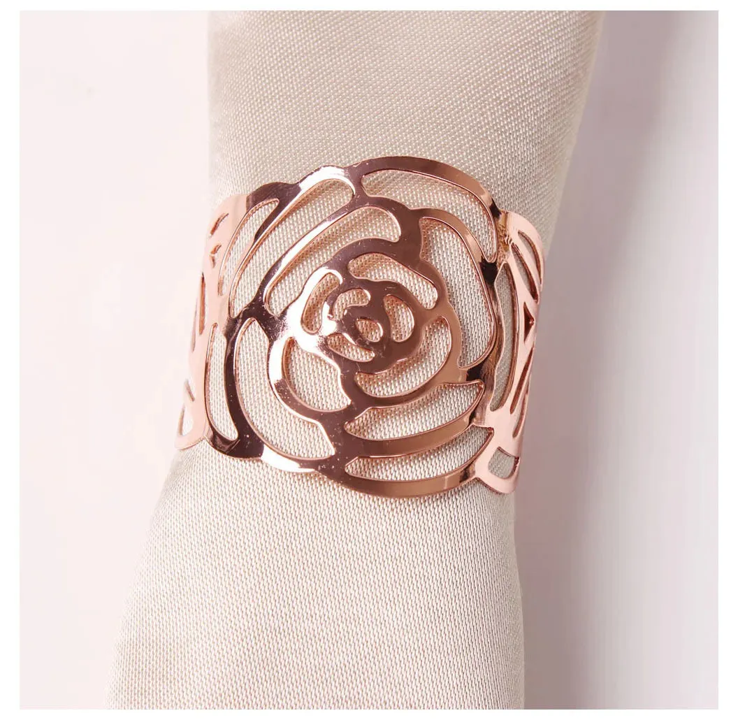 Napkin Holder Rings-Hollow(Rose Gold)