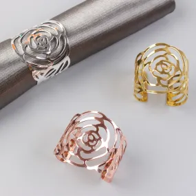 Napkin Holder Rings-Hollow(Rose Gold)