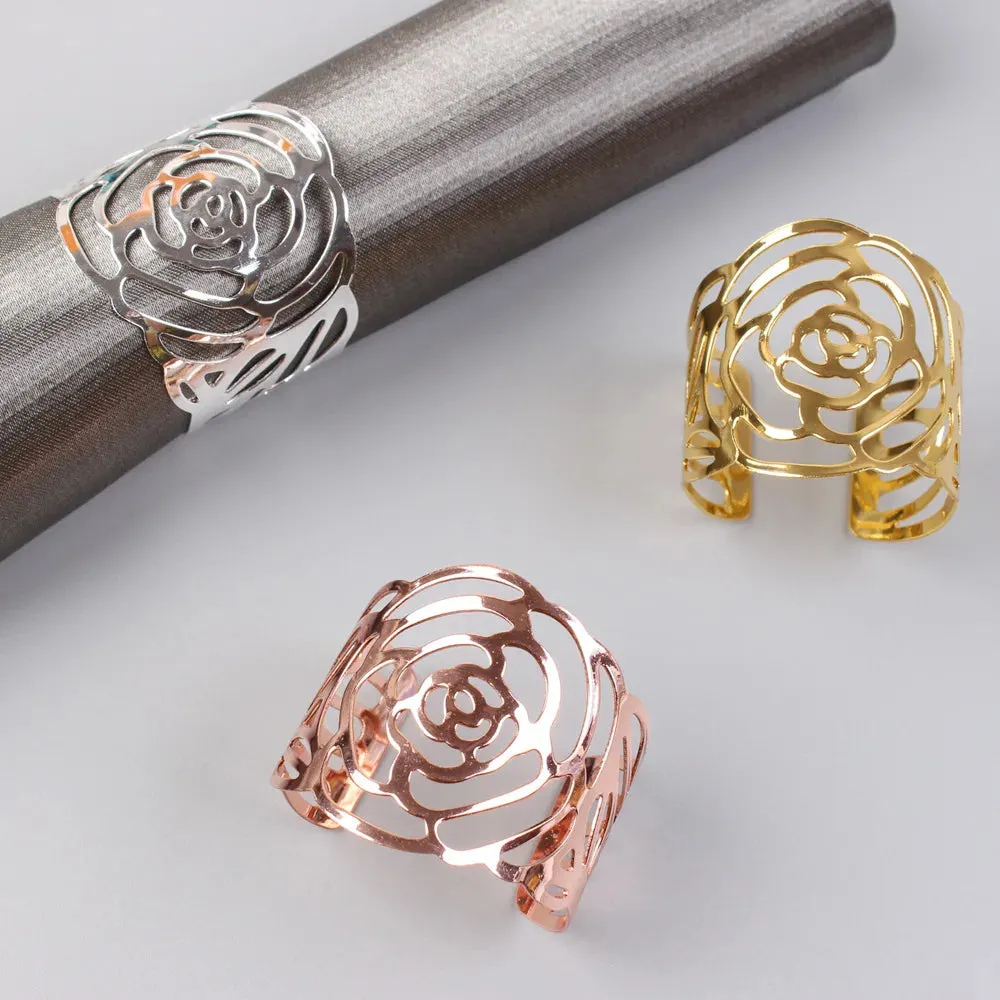 Napkin Holder Rings-Hollow(Rose Gold)