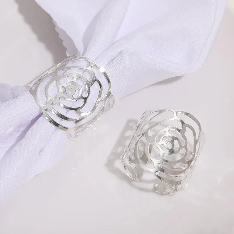 Napkin Holder Rings-Hollow(Sliver)
