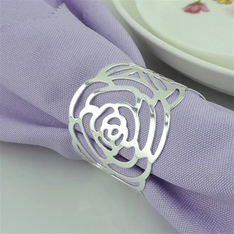 Napkin Holder Rings-Hollow(Sliver)