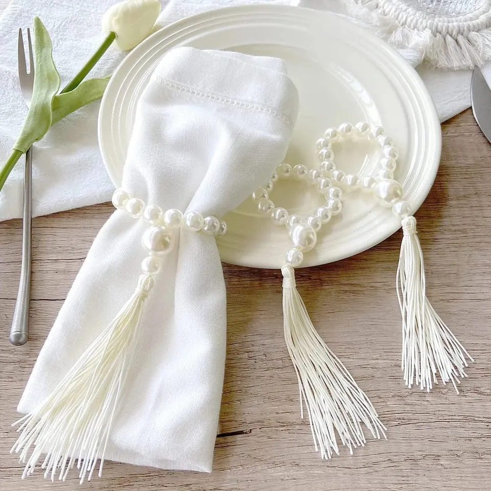Napkin Holder Rings-Pearl Beads