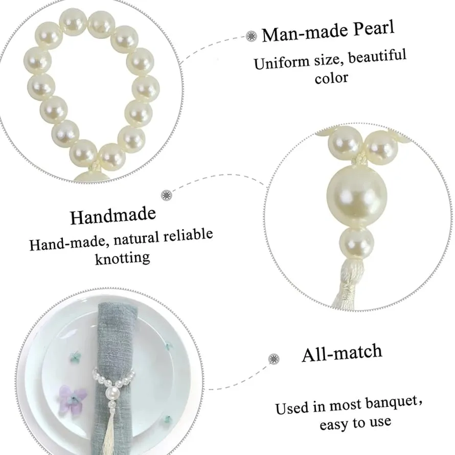 Napkin Holder Rings-Pearl Beads
