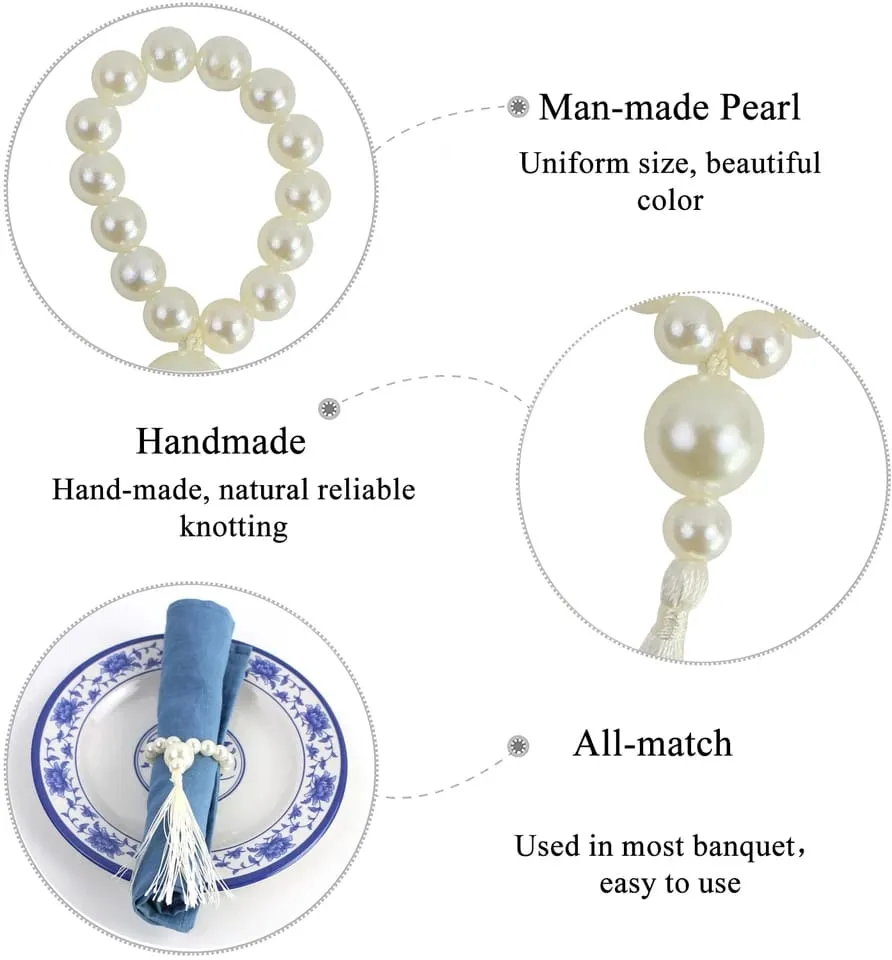 Napkin Holder Rings-Pearl Beads
