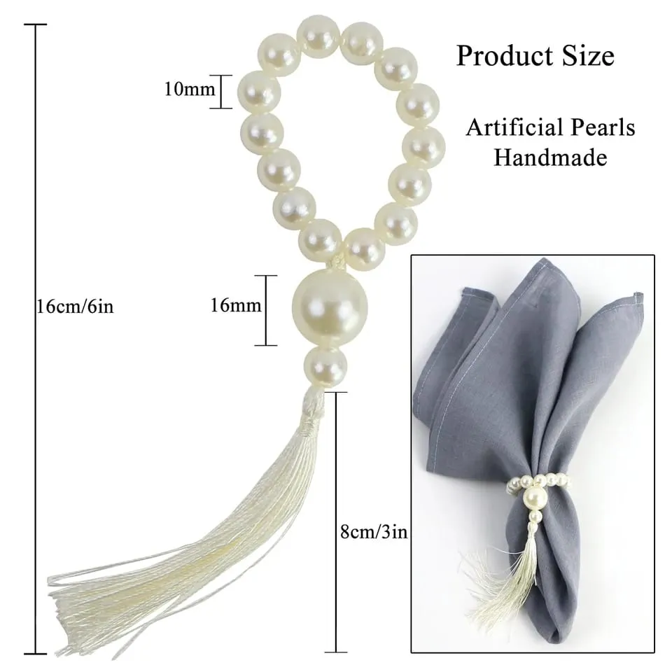 Napkin Holder Rings-Pearl Beads