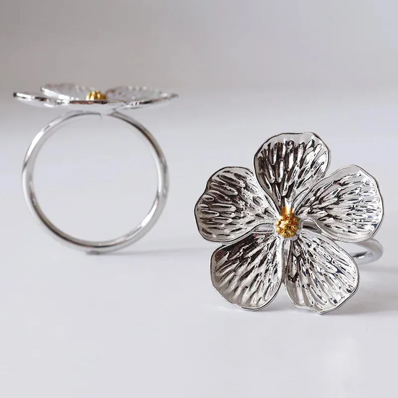 Napkin Holder Rings-Sliver Jasmin