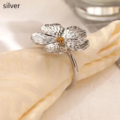 Napkin Holder Rings-Sliver Jasmin