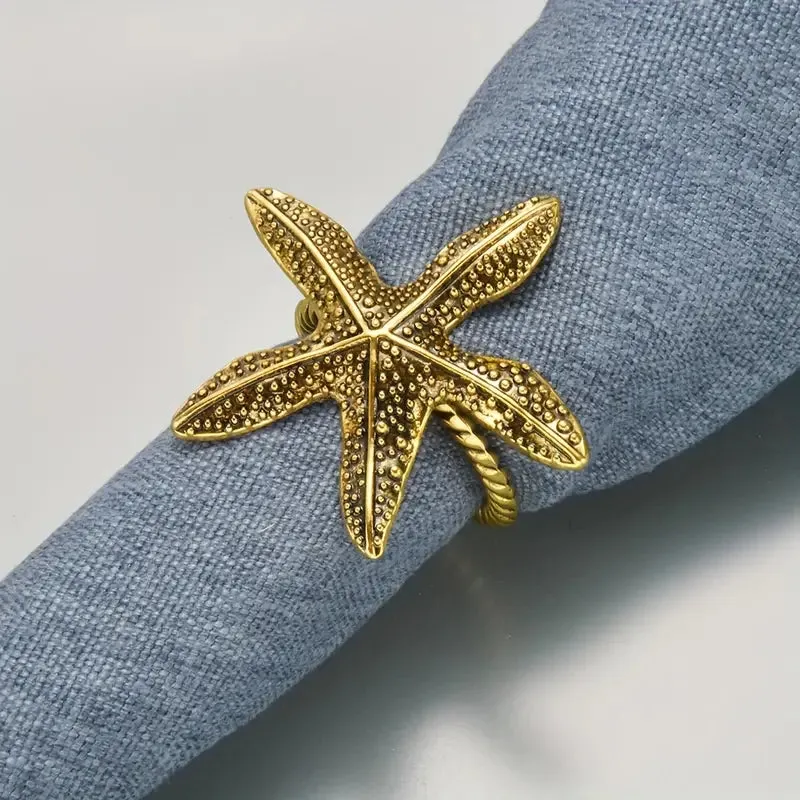 Napkin Holder Rings-StarFish(Gold)