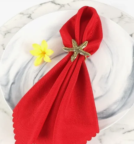 Napkin Holder Rings-StarFish(Gold)