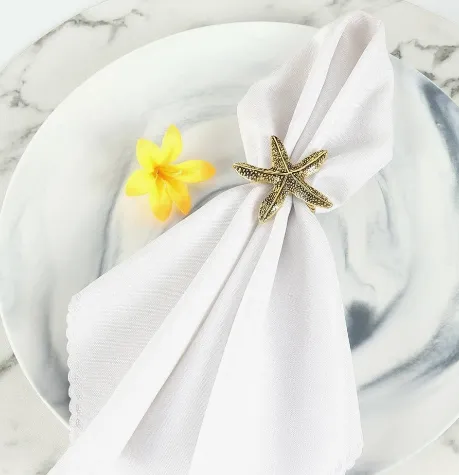 Napkin Holder Rings-StarFish(Gold)