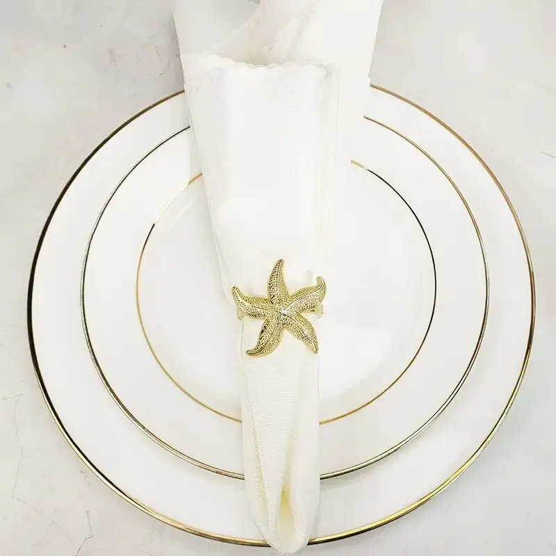 Napkin Holder Rings-StarFish(Gold)