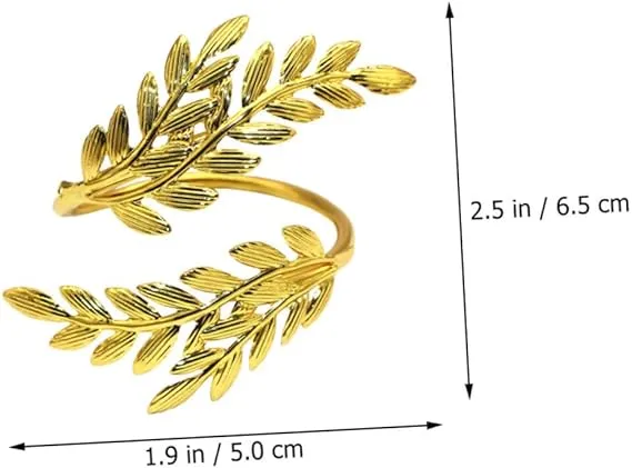 Napkin Holder Rings-Wheat leaves(Golden)