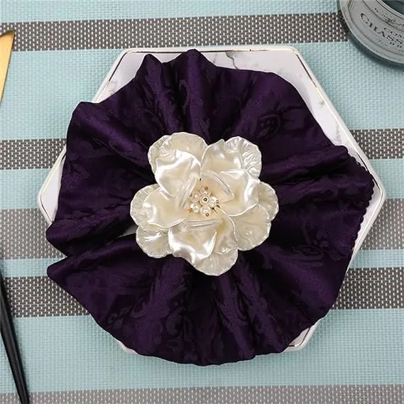 Napkin Holder Rings-White Flower