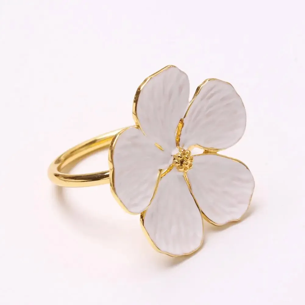 Napkin Holder Rings-White Jasmin