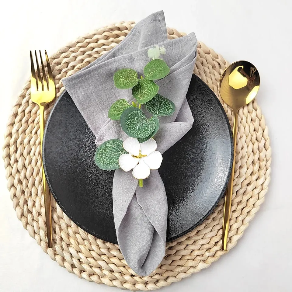 Napkin Holder Rings-White Jasmin