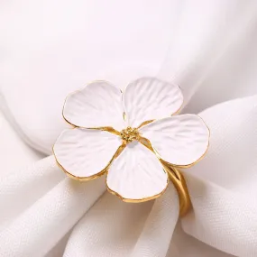 Napkin Holder Rings-White Jasmin