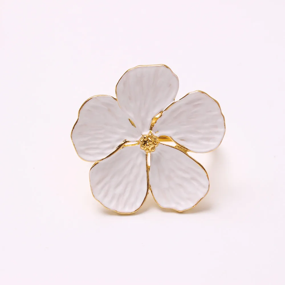 Napkin Holder Rings-White Jasmin