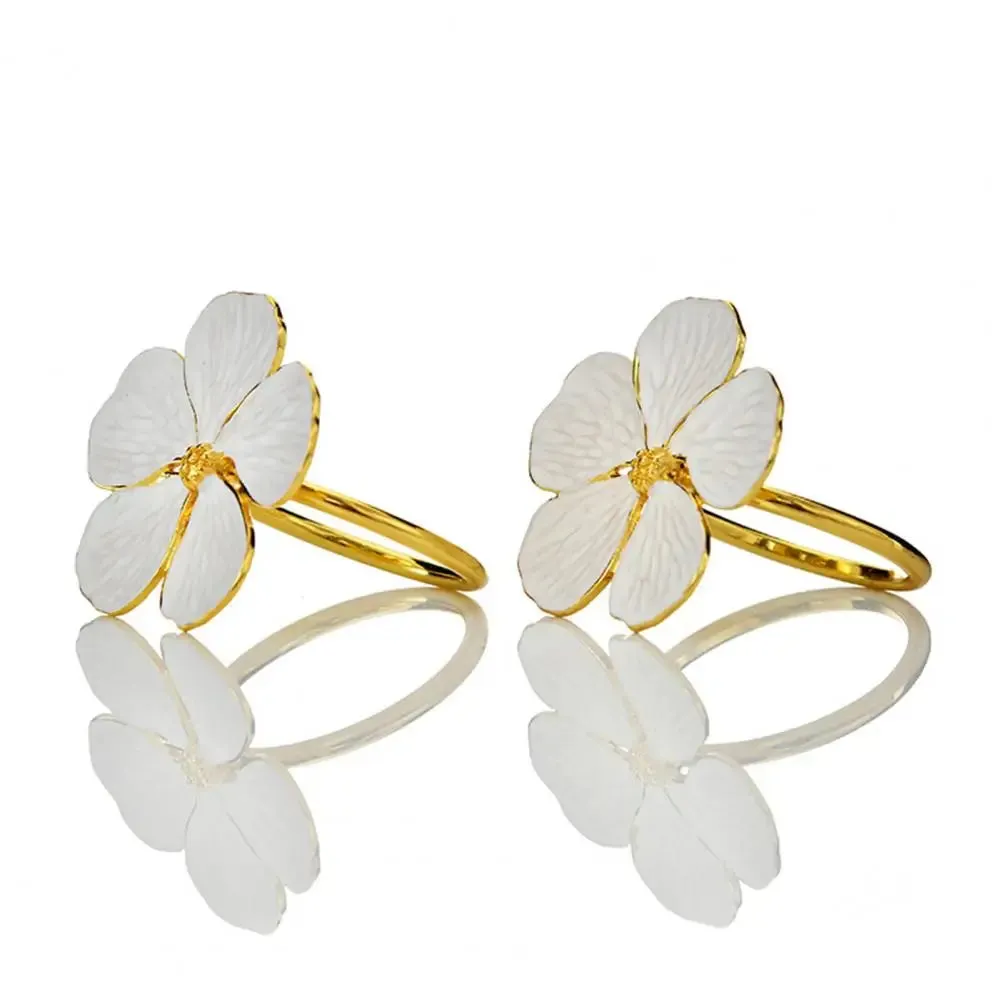 Napkin Holder Rings-White Jasmin