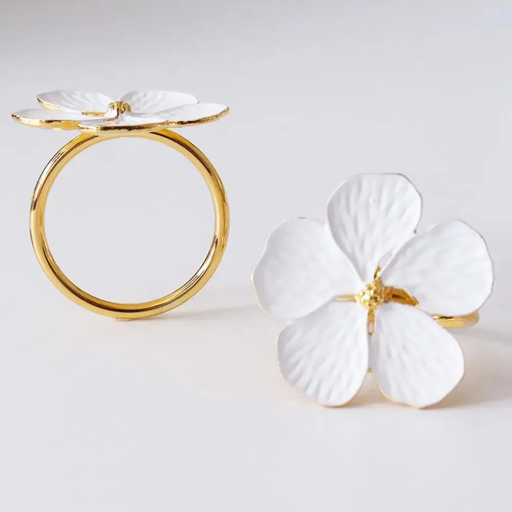 Napkin Holder Rings-White Jasmin