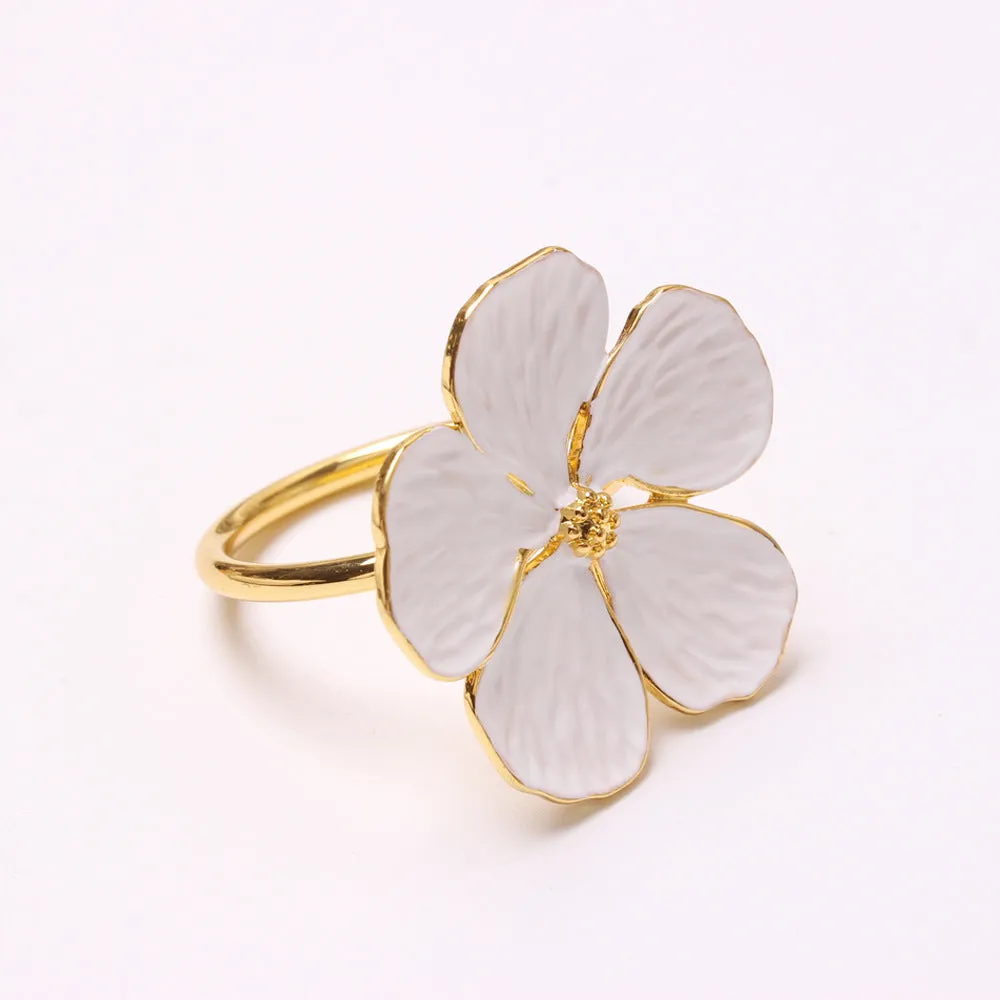 Napkin Holder Rings-White Jasmin