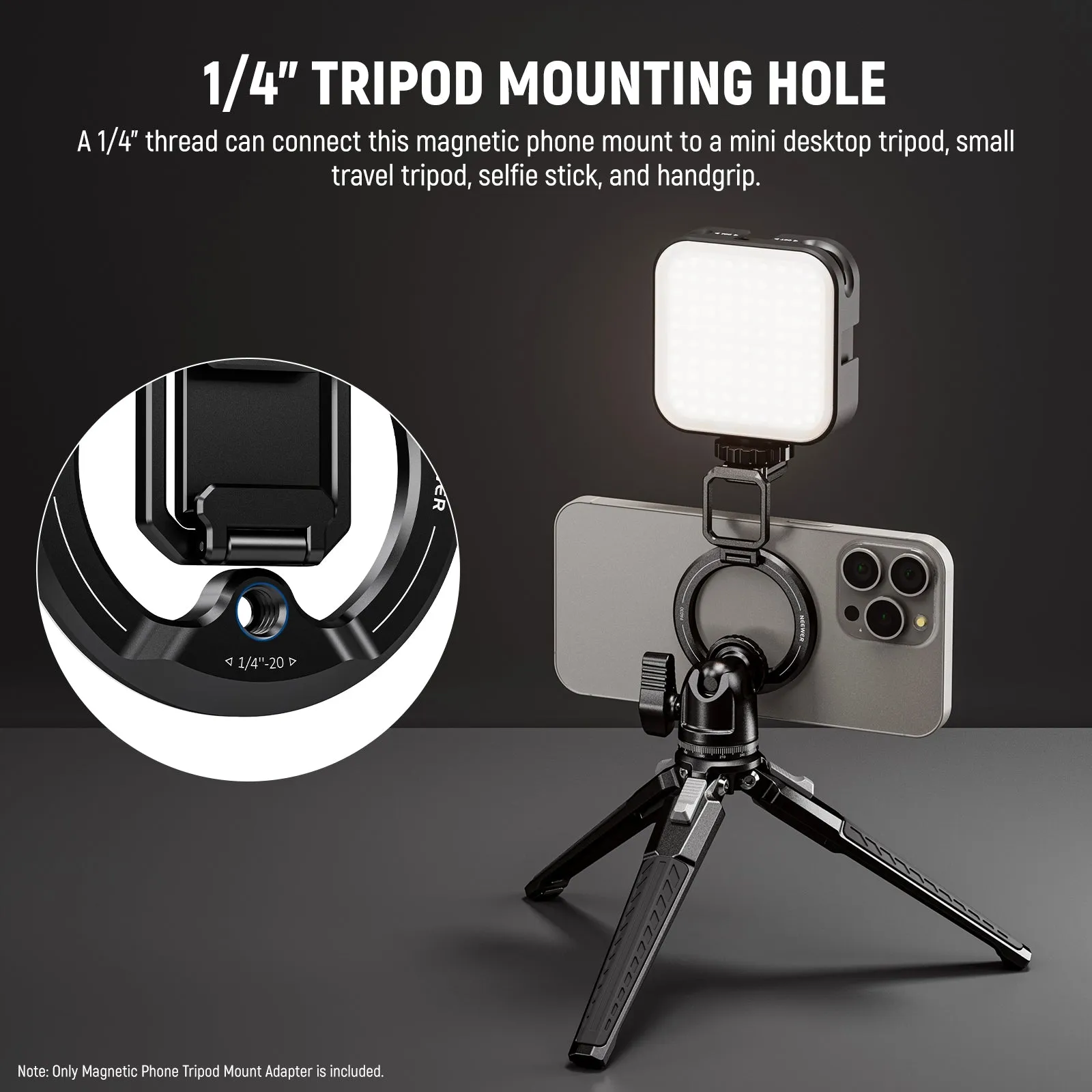 NEEWER PA030 Magnetic iPhone Tripod Mount