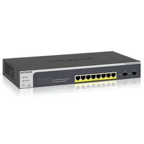 Netgear ProSafe 8-Port PoE  Gigabit Smart Managed Switch, Gigabit Ethernet, 8xPoE , 2xSFP - GS510TLP-100NAS