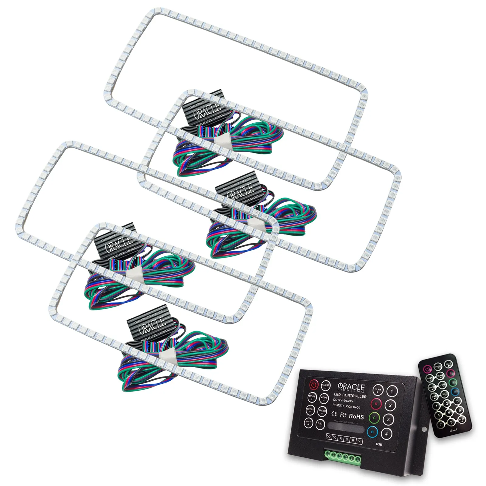 ORACLE Lighting 2007-2013 GMC Sierra LED Headlight Halo Kit (Square Style)