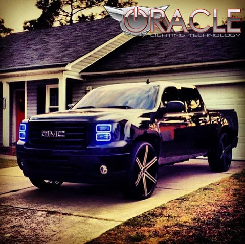 ORACLE Lighting 2007-2013 GMC Sierra LED Headlight Halo Kit (Square Style)