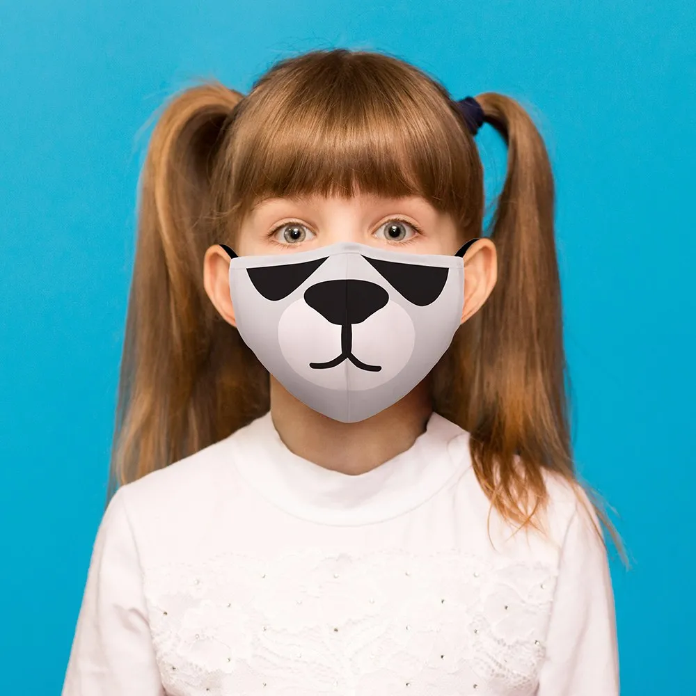 Panda Print Kids Protective Cloth Face Mask