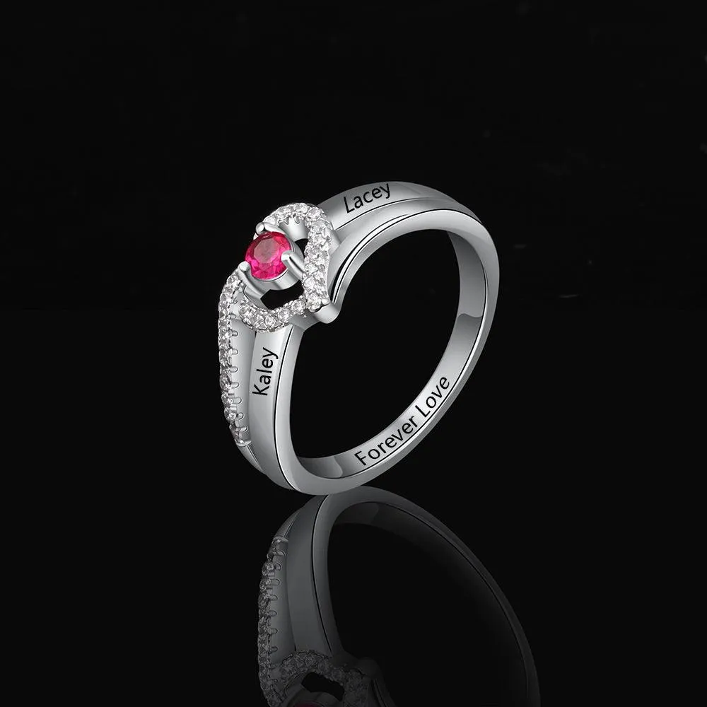 Personalized Copper Adjustable Rings Custom Birthstone Jewelry Gift