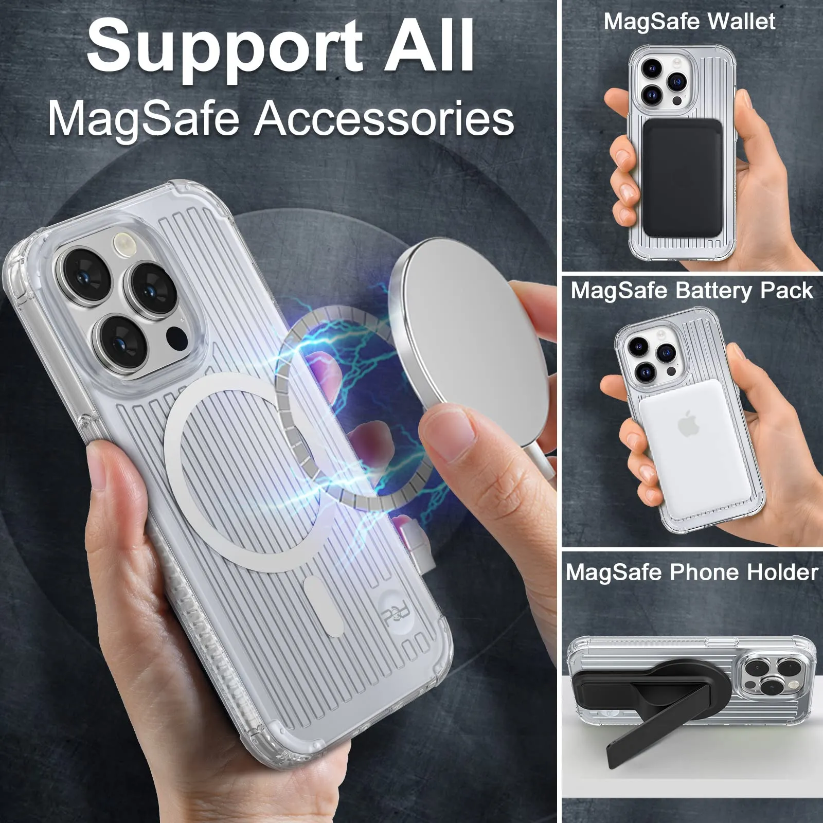 PQY Go Out Magnetic MagSafe Shockproof Case Cover