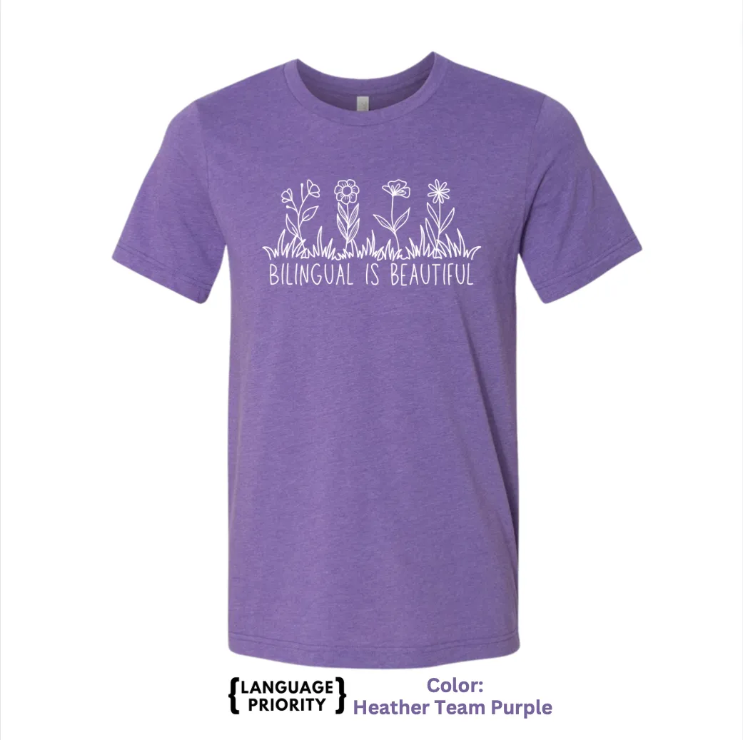"Bilingual is Beautiful" - Adult Short Sleeve Tee
