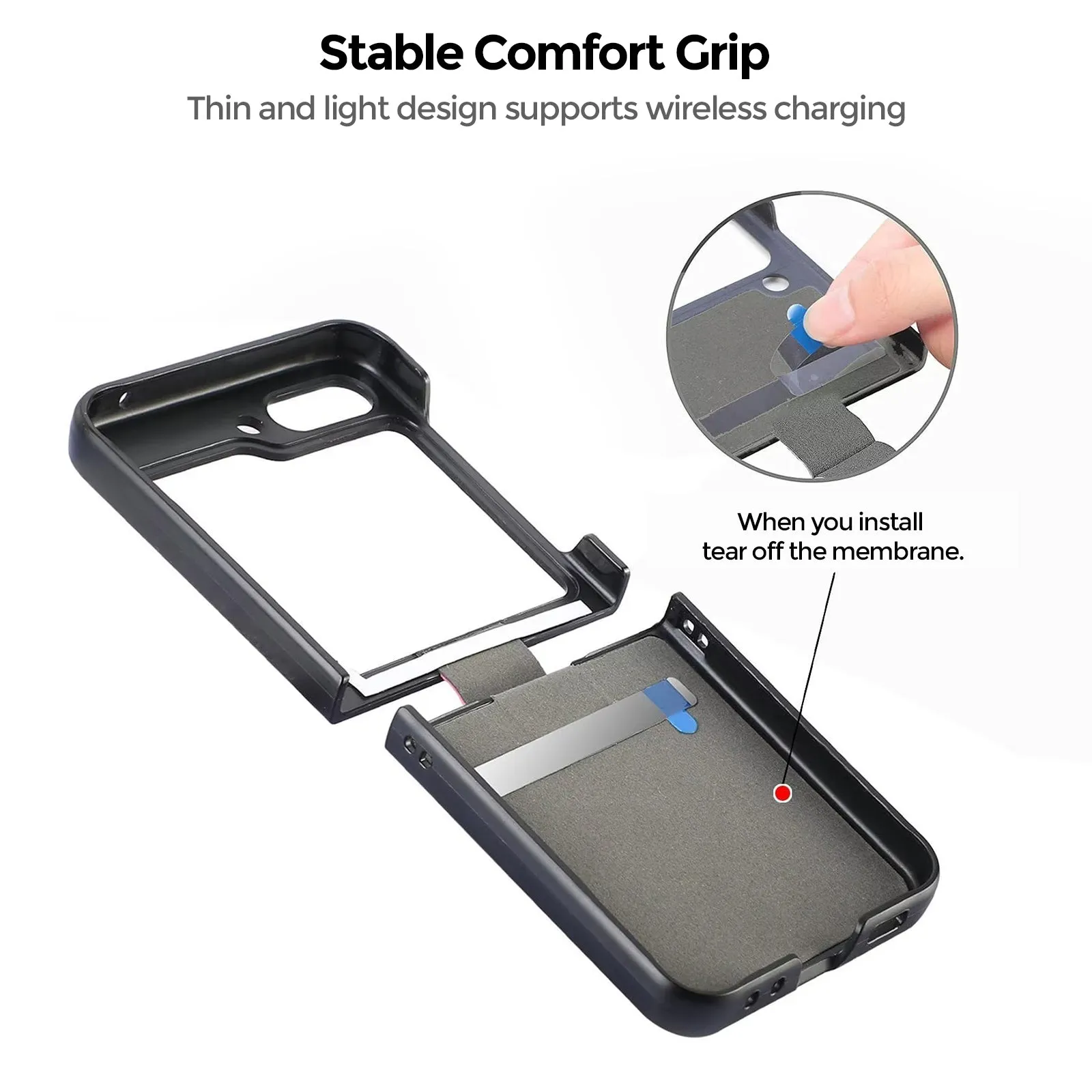 Samsung Galaxy Z Flip 5 Case Cover | Leather Case With Ring Holder | Beige