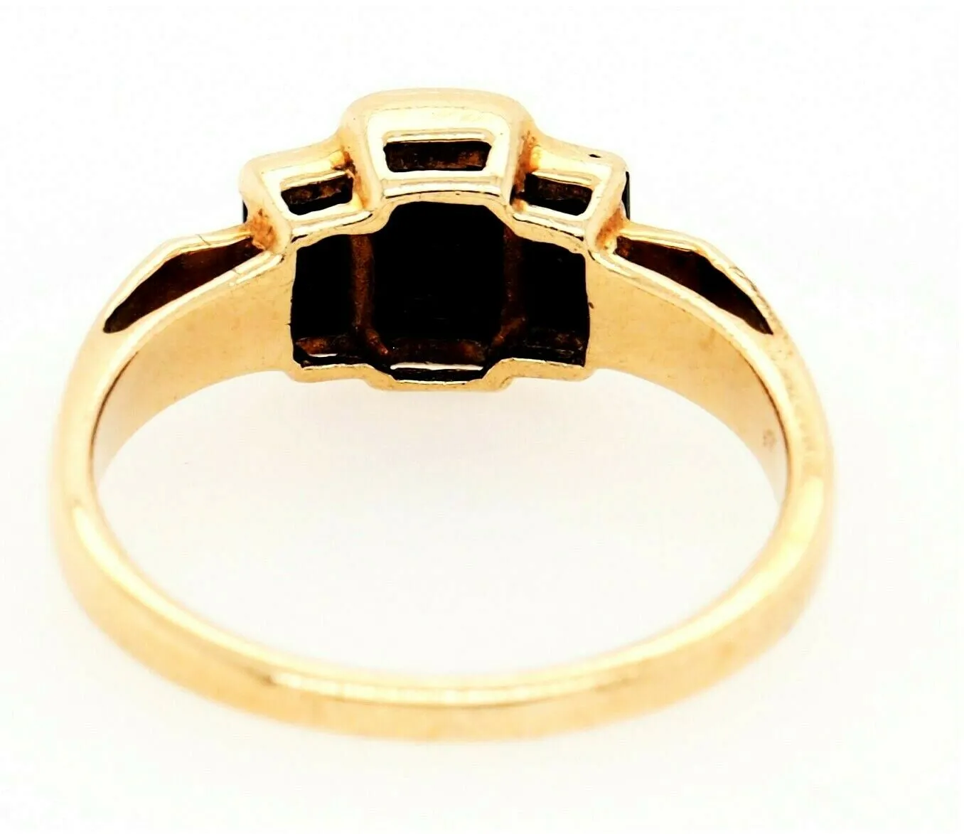 Sapphire & Diamond 9ct Yellow Gold Trilogy Dress Ring
