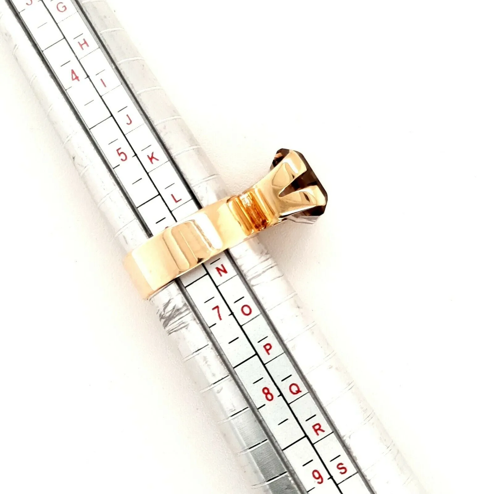 Smoky Quartz & 9ct Yellow Gold Ring